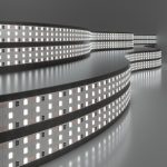 Светодиодная лента 360 LED 26 Вт IP20 трехрядная 6500К холодный белый, 5м 2835 24V 360Led 26W IP20