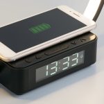 Светодиодная настольная лампа с беспроводной зарядкой и будильником 80505/1 черный — изображение 2