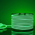 Гибкий неон LS001 220V 9.6W 120Led 2835 IP67 односторонний зеленый, 50 м