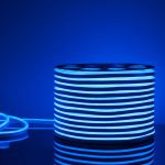 Гибкий неон LS001 220V 9.6W 120Led 2835 IP67 односторонний синий, 50 м