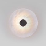 Светодиодный настенный светильник с мраморным рассеивателем 40340 LED черный