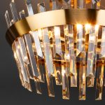 Умная хрустальная потолочная люстра 10111/5 золотая бронза/прозрачный хрусталь Strotskis — изображение 3