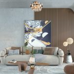 Умная хрустальная потолочная люстра 10111/5 золотая бронза/прозрачный хрусталь Strotskis — изображение 5