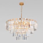 Умная подвесная хрустальная люстра 10130/10 золото