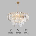 Умная подвесная хрустальная люстра 10130/10 золото — изображение 2