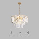 Умная подвесная хрустальная люстра 10130/8 золото — изображение 2