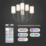 Умная подвесная люстра 60164/6 никель — изображение 4