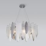 Умная подвесная люстра с фактурным стеклом 324/8