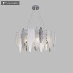 Умная подвесная люстра с фактурным стеклом 324/8 — изображение 3