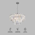Умная подвесная люстра с хрусталем 10130/8 хром — изображение 2