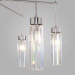 Умная подвесная люстра с хрусталем 60163/6 никель — изображение 3