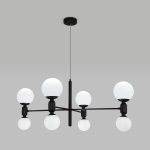 Умная подвесная люстра с плафонами 30182/8 черный