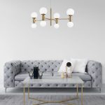 Умная подвесная люстра с плафонами 30182/8 латунь — изображение 5