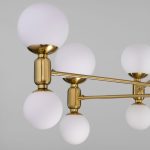 Умная подвесная люстра с плафонами 30182 латунь — изображение 3