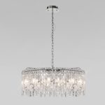 Умная подвесная люстра с прозрачным хрусталем 60159 хром