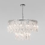 Умная подвесная люстра с прозрачным хрусталем 60160 хром