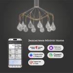 Умная подвесная люстра со стеклянными плафонами 201002/12 — изображение 3
