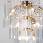 Умная подвесная люстра со стеклянными плафонами 60171 золото — изображение 3
