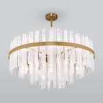 Умная потолочная люстра 368/12 Smart латунь