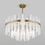 Умная потолочная люстра 368/9 Smart латунь