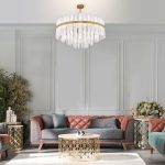 Умная потолочная люстра 368/9 Smart латунь — изображение 2