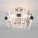 Умная потолочная люстра с хрусталем 10111/5 сатин-никель/прозрачный хрусталь Strotskis