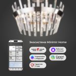 Умная потолочная люстра с хрусталем 10111/5 сатин-никель/прозрачный хрусталь Strotskis — изображение 4