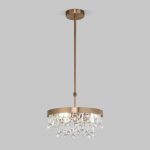 Умная потолочная люстра с хрусталем 60165/3 латунь