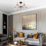 Умная потолочная люстра с хрусталем в стиле лофт 70090/5 черный — изображение 5