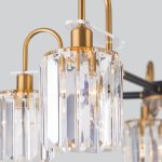 Умная потолочная люстра с хрусталем в стиле лофт 70090/8 черный — изображение 3