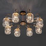 Умная потолочная люстра с хрусталем в стиле лофт 70090/8 черный — изображение 4