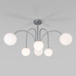 Умная потолочная люстра с плафонами 30177/6 хром