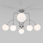 Умная потолочная люстра с плафонами 30177/6 хром — изображение 3