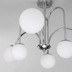 Умная потолочная люстра с плафонами 30177/6 хром — изображение 4