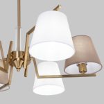 Умная потолочная люстра с тканевыми абажурами 60149/6 латунь — изображение 3