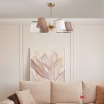 Умная потолочная люстра с тканевыми абажурами 60149/6 латунь — изображение 5