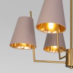 Умная потолочная люстра с тканевыми абажурами 60173/6 латунь — изображение 2