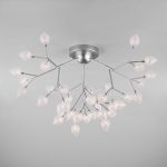 Умная потолочная люстра серебряного цвета 548 Smart