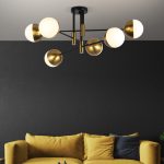 Умная потолочная люстра в стиле лофт 70129/6 латунь Smart — изображение 5