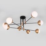 Умная потолочная люстра в стиле лофт 70129/8 латунь Smart