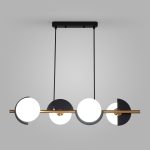 Умный подвесной светильник 70149/4 черный/латунь Smart