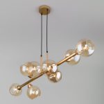 Умный подвесной светильник с круглыми стеклянными плафонами 70113/8 янтарный Smart — изображение 3