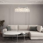 Умный подвесной светильник с прозрачным хрусталем 60159/10 хром — изображение 5