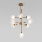 Умный потолочный светильник cо стеклянными плафонами 50383 латунь