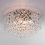 Умный потолочный светильник с фактурным стеклом 380/8