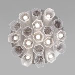 Умный потолочный светильник с плафонами из фактурного стекла 381/10 — изображение 6