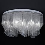 Умный потолочный светильник с плафонами из фактурного стекла 381/10 — изображение 2