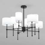 Умный потолочный светильник с тканевыми абажурами 60162/8 черный