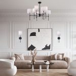 Умный потолочный светильник с тканевыми абажурами 60162/8 черный — изображение 5