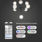 Умный потолочный светильник со стеклянными плафонами 50383 черный — изображение 3